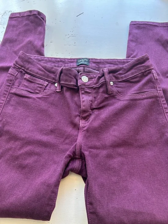 Just Black Addison Women’s Skinny Jeans/Jeggings Size 27/4 Burgandy - Picture 2 of 7